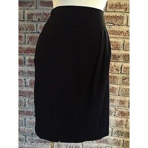 Apt. 9 Women's Skirt Black With Faux Wrap Front Stretch Size 6